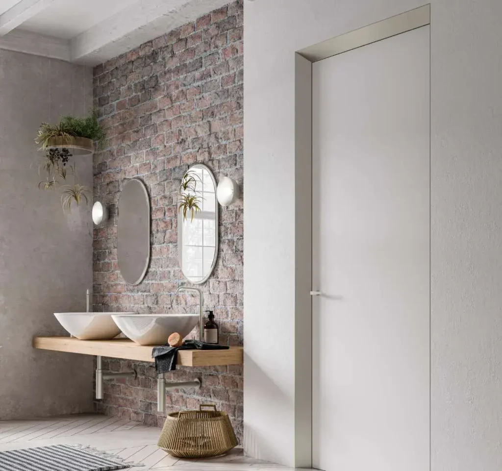 Porta di design Eclisse con telaio in evidenza